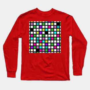 Checkered Colorful Pattern Long Sleeve T-Shirt